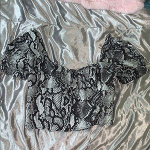 Snake skin top